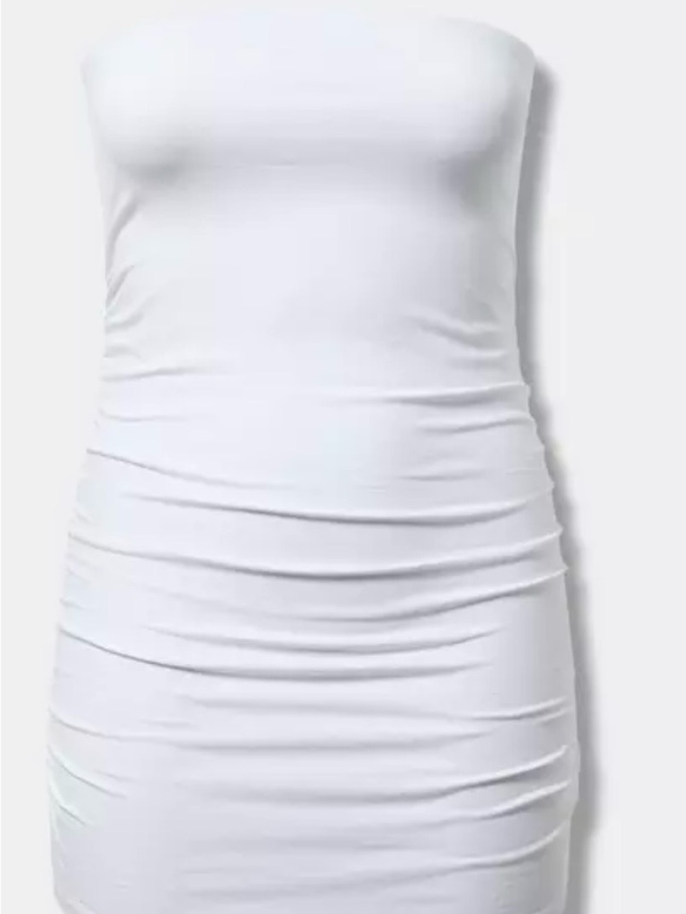 Torrid White Ruched Tube Top - Picture 5 of 8